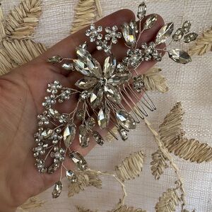 5.5” Silver Crystal Bridal‎ Hair Comb – Elegant Wedding Hairpiece NWT